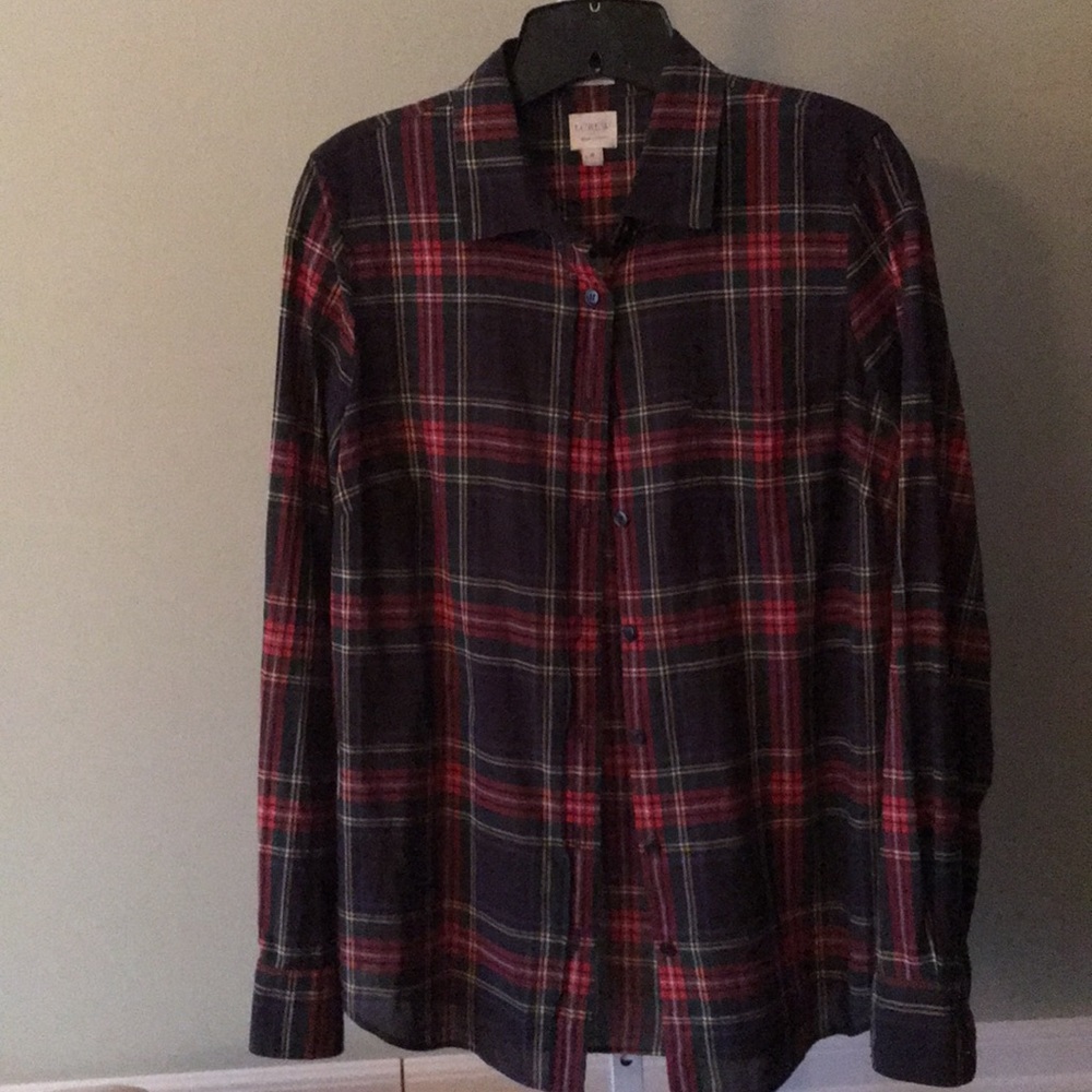 J Crew Perfect Fit Plaid Shirt